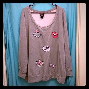 Rebel X Torrid Grey long sleeve tee